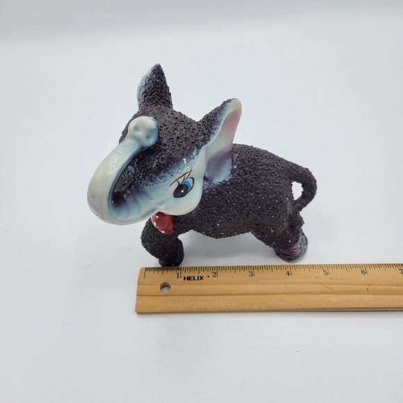 Arnart Vintage MCM Elephant With Red Bow Tie Sand Textured Figurine RARE - Picture 8 of 12